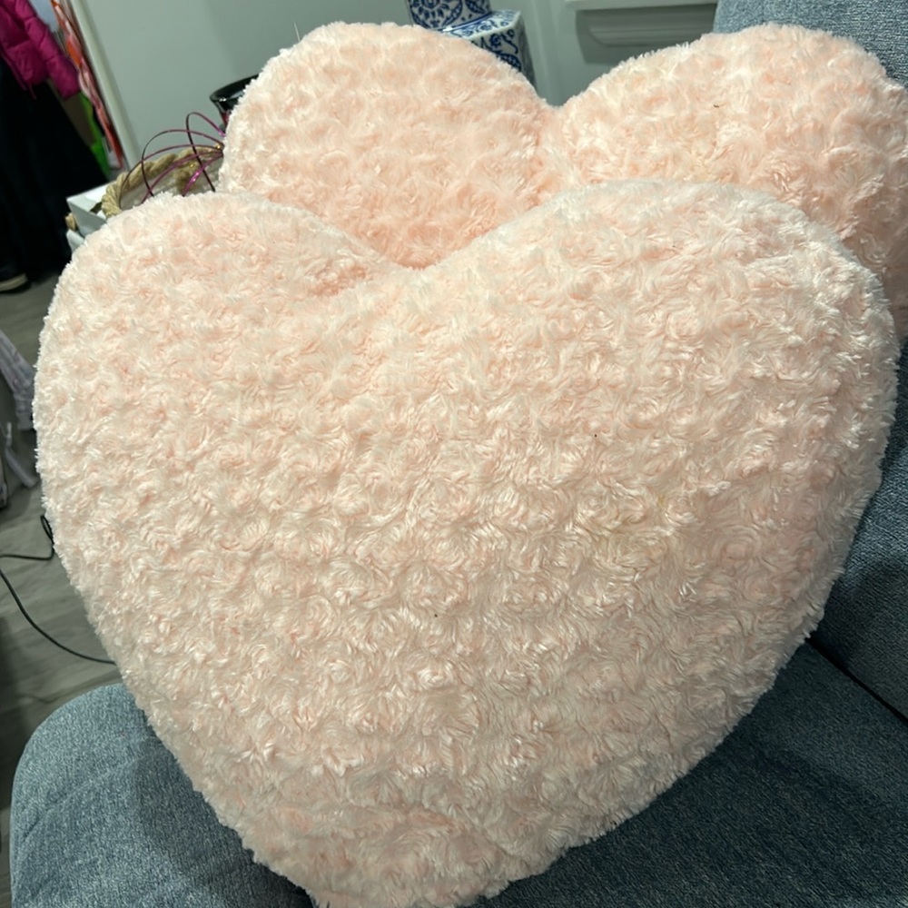 Pier 1 imports fluffy heart pillows